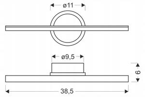 Aplica de perete BATUTA LED/10W/230V, maro