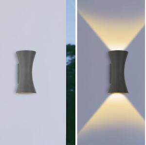Brilagi - Aplica LED de exterior BICON, 10W, 230V, antracit, IP44