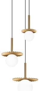 Lustră suspendată pe cablu CHITA 3xG9/5W/230V aurie