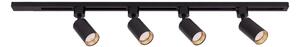 Spot pentru șină TRACER 4xGU10/10W/230V 1 m negru