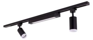 Spot LED pentru șină TRACER, 2xGU10/10W/230V + LED/20W, 1 m, negru