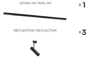 Zuma Line 3556 - Spot pentru șină LISA, 3x GU10, 35W, 230V, negru