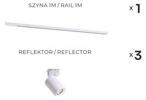 Zuma Line 3555 - Spot pentru sistem de șină TORE 3xGU10/35W/230V alb