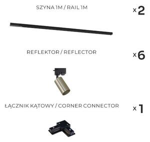 Zuma Line 3563 - Spot pentru sistemul de șină TUBE 6xGU10/35W/230V negru/auriu