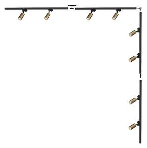 Zuma Line 3582 - Spot pentru șină TUBE, 8 x GU10, 35 W, 230 V, negru/auriu