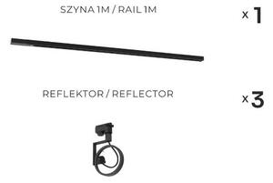 Zuma Line 3560 - Spot pentru șină MASTER, 3x GU10, 15W, 230V, negru