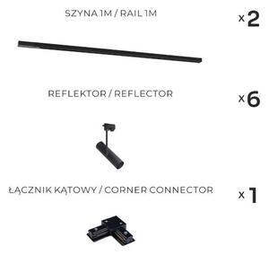 Zuma Line 3569 - Spot pe șină LISA 6xGU10/35W/230V, negru