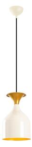 Pendul pe cablu SIVANI 1xE27/40W/230V alb/cupru