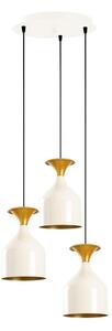 Candelabru suspendat pe cablu SIVANI 3xE27/40W/230V alb/cupru