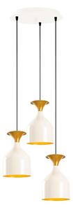 Candelabru suspendat pe cablu SIVANI 3xE27/40W/230V alb/cupru