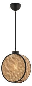 Lampă suspendată DRUM pe cablu, 1x E27/60W/230V, maro/negru