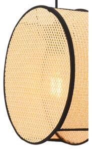 Lustră suspendată BIG DRUM, 1 x E27, 60 W, 230 V, bej/negru