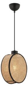Lampă suspendată DRUM pe cablu, 1x E27/60W/230V, maro/negru
