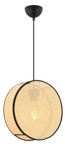Lustră suspendată BIG DRUM, 1 x E27, 60 W, 230 V, bej/negru