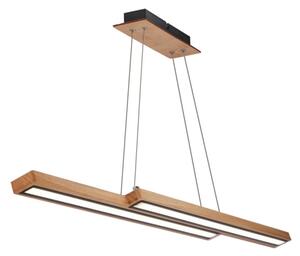 Candelabru LED SENTO suspendat pe cablu, 19W/230V, lemn
