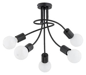 Plafonieră PLENA, 5 x E27, 15W, 230V, negru