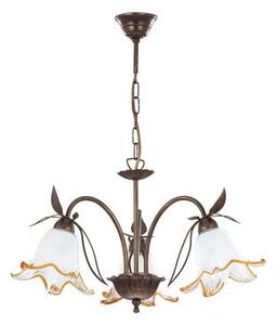 Candelabru BRAGA suspendat pe lanț, 3x E27, 15 W, 230 V, bronz