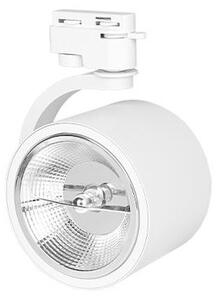 Reflector LED pentru sina monofazata, 16W, rotatie 320 grade, inclinare verticala 90 grade, alb mat