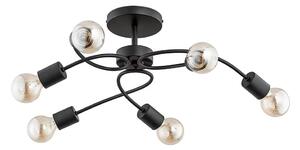 Lustră aplicată HELIX 6xE27/15W/230V neagră