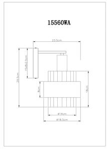 Aplica de perete Globo MILLEY 15560WA, 1xE27/60W/230V