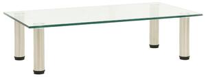 Suport TV, transparent, 60 x 35 x 17 cm, sticlă securizată