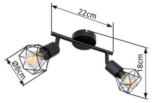Brilagi - Spot CAGE 2x E14, 40W, 230V