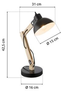 Brilagi - Lampă de masă FOCUS 1xE27/40W/230V, neagră