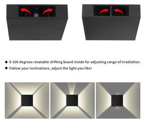 Brilagi - Aplica LED de perete pentru exterior QUADRAY LED/4W/230V neagră IP65