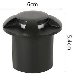 Brilagi - Lampă LED de exterior încastrabilă GROUNDRAY LED/1W/230V, neagră, IP67