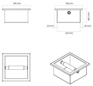 Oltens Grotta suport pentru hârtie igienică negru mat 81112300