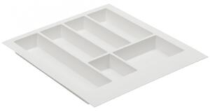 Suport organizare tacamuri Axispace, alb, pentru latime exterioara corp 500 mm, montabil in sertar de bucatarie