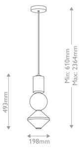 Alora Mood ALM-BIJOU-P3-PN - Lustră LED pe cablu BIJOU LED/20W/230V 3000K crom