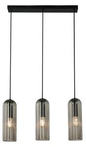Nordlux - Lustră suspendată cu cablu MIELLA 3xE27/25W/230V negru/fumuriu