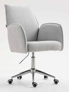 HR280K Scaun Gri Boucle cu Bază Cromata