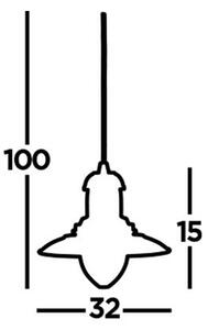Searchlight 4301AB - Lustră suspendată pe cablu FISHERMAN 1xE27/60W/230V, finisaj alamă