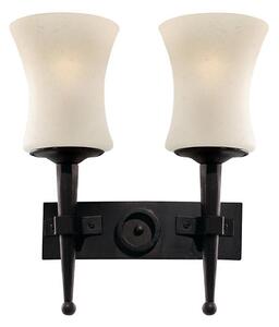 Aplică de perete Searchlight CARTWHEEL 0812-2BK 2xE27/60W/230V