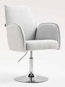 HR280N Scaun Gri Boucle cu Bază Cromata