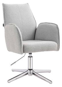 HR280CROSS Scaun Gri Boucle cu Bază Cromata