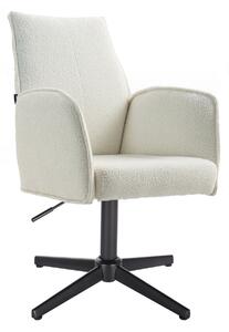 HR280CROSS Scaun Crem Boucle cu Bază Neagră