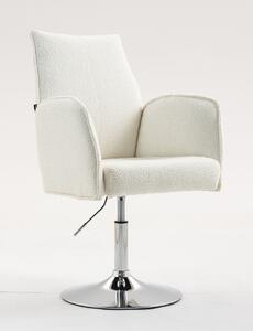HR280N Scaun Crem Boucle cu Bază Cromata