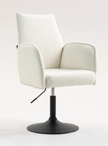 HR280N Scaun Crem Boucle cu Bază Neagră