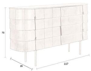Comodă aurie din metal 117x70x26 cm Hanna – Dutchbone