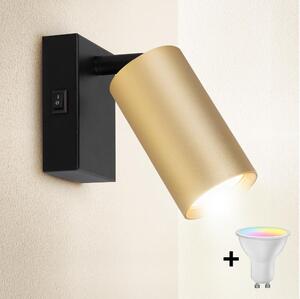 Brilagi - Aplică spot LED de perete dimmabilă SELE 1xGU10/4,8W/230V negru/auriu