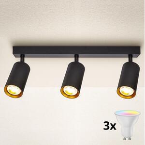 Brilagi - Spot LED dimabil SELE 3xGU10/4,8W/230V negru/auriu