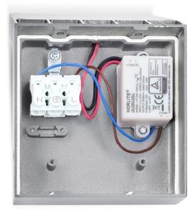 Brilagi - Aplica exterioară de perete RIANO LED/8W/230V argintie IP65