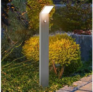 Brilagi - Lampă LED de exterior cu senzor RIANO, 8 W, 230 V, argintie, IP65, 80 cm