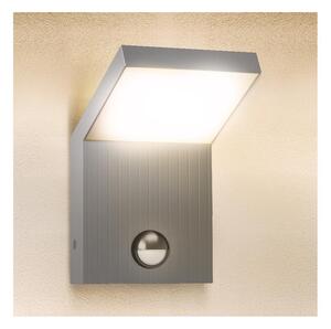 Brilagi - Aplică de perete LED pentru exterior cu senzor RIANO, LED/8W/230V, argintie