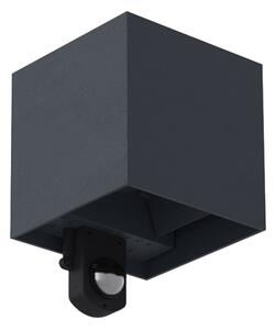 Brilagi - Aplică LED de exterior cu senzor CUBE LED/6W/230V antracit