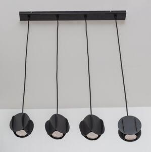 Lustră suspendată pe cablu GAMBIT 4xGU10/10W/230V neagră