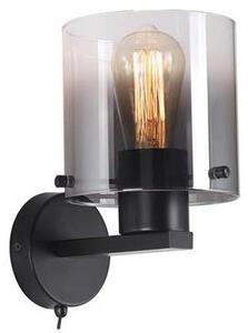 Searchlight 88912-1BK - Aplica de perete SWEDEN 1xE27/60W/230V neagră/fumurie